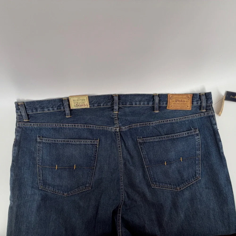 Polo Ralph Lauren Authentic Dungarees Classic Fit Jeans Men 50x34 Blue Denim New